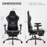 Thumbnail Gaming Chair with Footrest, Massage Lumbar Support, and Gel Pad — Gaming Chairs, Morkprism