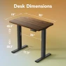 Thumbnail Small Electric Standing Desk Adjustable Height — Office, HUANUO
