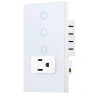 Thumbnail Combination Smart Touch Light Switch and Smart WiFi Power Wall Outlet — Outlet Switches, KEYGMA