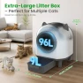 Thumbnail Self Cleaning Litter Box with Cat Ears Design — Waste Bins, OROLEY