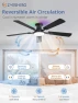 Thumbnail Smart Ceiling Fan with RGB Lights — Ceiling Fans, ZMISHIBO