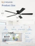 Thumbnail Smart Ceiling Fan with RGB Lights — Ceiling Fans, ZMISHIBO