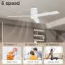 Thumbnail Smart Flush Mount Ceiling Fan with Lights — Ceiling Fans, Lorpies