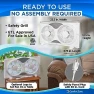 Thumbnail Window Fan with Dual 3-Speed Fans, Auto-Locking Expanders, 3 Modes, Wi-Fi App Control, Fabric Cover & Bug Screen — Window Ventilation Solutions, Comfort Zone