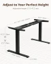 Thumbnail Dual Motor Electric Adjustable Standing Desk Frame — Office, TopSky