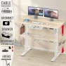 Thumbnail Electric Height Adjustable Standing Desk with Drawer and Memory Preset — Office, SHW