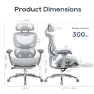 Thumbnail Ergonomic Mesh Office Chair with Footrest — Desk Chairs, COLAMY