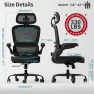 Thumbnail Ergonomic Office Chair with Adjustable Headrest and Lumbar Support — Desk Chairs, TRALT