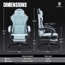 Thumbnail Gaming Chair Fabric with Pocket Spring Cushion, High Back Ergonomic Computer Chair with Footrest for Adults, Massage... — Gaming Chairs, Dowinx