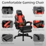 Thumbnail Gaming Chair with Footrest, Massage Lumbar Support, Height Adjustment, and 360° Swivel Seat — Gaming Chairs, Shintenchi