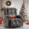 Thumbnail Swivel Recliner Chair with Vibration Massage and Lumbar Heat — Recliners, MAHOMICO