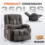 Thumbnail Swivel Recliner Chair with Vibration Massage and Lumbar Heat — Recliners, MAHOMICO