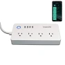 Thumbnail Smart Power Strip with 4 USB Ports and 4 AC Outlets — Power Solutions & Surge Protection, UseeLink