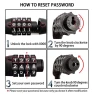 Thumbnail 4 Digit 3 Feet Long Bike Lock Cable Combination, Revelook