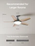 Thumbnail Low Profile Ceiling Fan with Lights — Ceiling Fans, Dreo