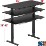 Thumbnail Electric Height Adjustable Standing Desk with Drawer and Memory Preset — Office, SHW