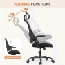 Thumbnail Home Office Managerial Executive Chair, High-Back Mesh with Adjustable Headrest, Flip-up Armrest Comfortable Lumbar... — Desk Chairs, Sweetcrispy