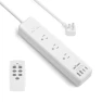 Thumbnail Remote Control Power Strip with 3 Independent Outlets, 4 USBs, Extension Cord, Overload Protection, Wall Mount — Power Solutions & Surge Protection, BN-LINK