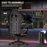 Thumbnail Gaming Chair with Footrest and Massage Lumbar Support — Gaming Chairs, Bigzzia