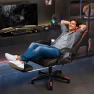 Thumbnail Gaming Chair with Footrest and Massage Lumbar Support — Gaming Chairs, Bigzzia