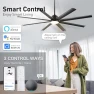 Thumbnail Industrial Smart Ceiling Fan with Light and Remote Control — Ceiling Fans, Minislak