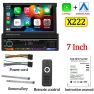 Universal 7-Inch Retractable Screen Video Player Multimedia Wireless Carplay and Android Auto 1Din Stereo Receiver GPS... — Car Infotainment System, Auto Accessories Home
