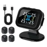 Mini Car Tire Pressure Monitoring System with LCD Display and 4 External Sensors — TPMS, HILIFE