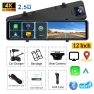 12-inch 4K Dash Cam with Wireless CarPlay and Android Auto — Dash Cam, Auto Accessories Home