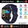 Smart Watch for Men with ECG, PPG, Blood Pressure, SpO2, Bluetooth, Waterproof, Blue, Silicone Strap, iOS Compatible — Smart Watch, Lucky Start