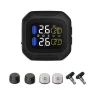Waterproof Motorcycle Real Time Tire Pressure Monitoring System with Wireless LCD Display and External Sensors — TPMS, Pu fe
