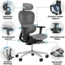 Thumbnail Ergonomic Office Chair with Adjustable Lumbar Support and Seat Depth — Smart Chairs, PatioMage