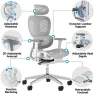 Thumbnail Ergonomic Office Chair with Adjustable Lumbar Support and Seat Depth — Smart Chairs, PatioMage