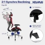 Thumbnail Ergonomic Office Chair with Lumbar Support, Adjustable Armrests, Headrest, and Wheels — Smart Chairs, Nouhaus