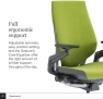Thumbnail Office Chair with Wheels for Carpet, 360-Degree Arms, Wasabi Green Fabric — Smart Chairs, Steelcase