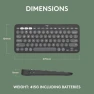 Thumbnail Multi-Device Bluetooth Wireless Keyboard with Customizable Shortcuts — Bluetooth Keyboard, Logitech