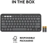 Thumbnail Multi-Device Bluetooth Wireless Keyboard with Customizable Shortcuts — Bluetooth Keyboard, Logitech