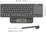 Thumbnail Universal Backlit Bluetooth Touch TV Keyboard with Touchpad — Bluetooth Keyboard, Arteck