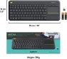 Thumbnail Wireless Touch TV Keyboard with Easy Media Control and Built-in Touchpad — Bluetooth Keyboard, Logitech