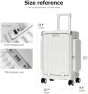 Thumbnail Aluminum Frame PC Carry On Luggage with Tri-Zone Access, Hard Shell, Brake Wheels, Cup Holder, Phone Holder, TSA... — Smart Luggage, feilario