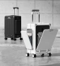 Thumbnail Aluminum Frame PC Carry On Luggage with Tri-Zone Access, Hard Shell, Brake Wheels, Cup Holder, and Phone Holder — Smart Luggage, feilario