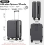Thumbnail Carry On Luggage with Cup Phone Holder and Charger Hard Shell Suitcases with Spinner Wheels — Smart Luggage, mixi