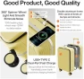 Thumbnail Carry On Luggage with Cup Phone Holder and Charger Hard Shell Suitcases with Spinner Wheels — Smart Luggage, mixi