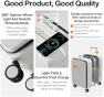 Thumbnail Carry On Luggage with Cup Phone Holder and Charger Hard Shell Suitcase — Smart Luggage, mixi