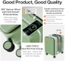 Thumbnail Carry On Luggage with Cup Phone Holder and Charger Hard Shell Suitcases with Spinner Wheels — Smart Luggage, mixi