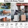 Thumbnail Carry On Luggage with Cup Phone Holder and Charger Hard Shell Suitcase with Spinner Wheels — Smart Luggage, mixi