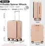 Thumbnail Carry On Luggage with Cup Phone Holder and Charger Hard Shell Suitcase with Spinner Wheels — Smart Luggage, mixi
