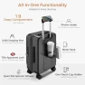 Thumbnail Top Opening Expandable Hard Shell Carry-On Suitcase — Smart Luggage, CASELLY
