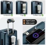Thumbnail Top Opening Expandable Hard Shell Suitcase with Cup Holder, Phone Holder, and USB Charging Port — Smart Luggage, CASELLY