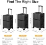 Thumbnail Zipperless Luggage, Aviation Certified, Polycarbonate Aluminum Hardshell, Expandable Carry-On with Spinner Wheels — Smart Luggage, AIWEINY