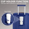Thumbnail Carry On Luggage with Cup Holder and USB Port, Expandable Capacity, Smart Suitcase with Anti Slip Wheels and Handbag, 3... — Smart Luggage, Joyway